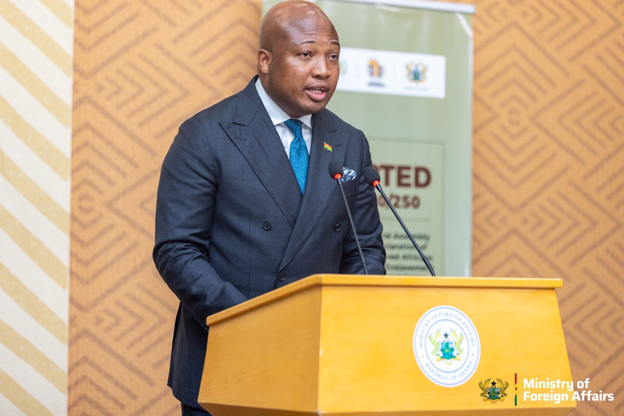 Ghana’s Foreign Affairs Minister Briefs Press on Historic UN Resolution on Slavery