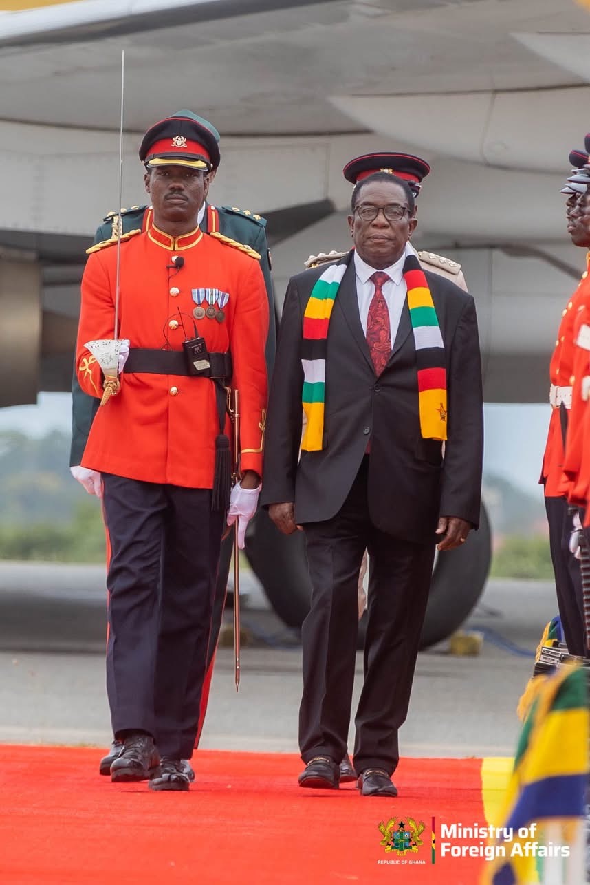 President of Zimbabwe Arrives in Ghana for Three-Day State Visit