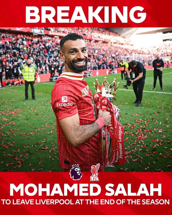 MO SALAH TO LEAVE LIVERPOOL AT END OF SEASON