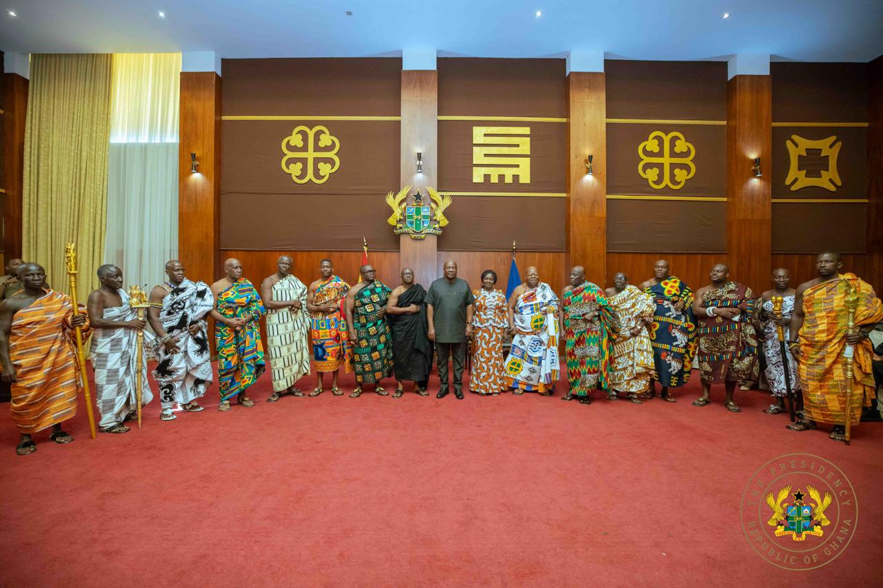 Mahama reaffirms commitment to equitable development after meeting Eastern Regional Chiefs