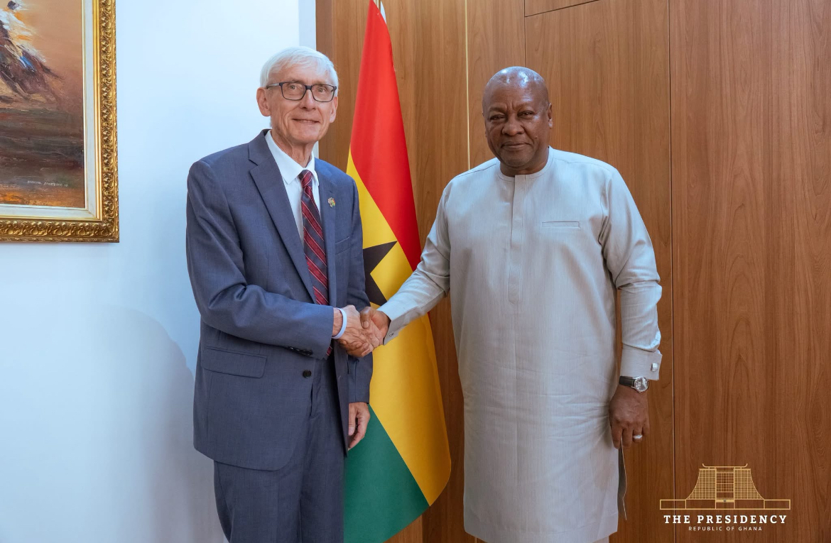 President Mahama Meets Wisconsin Governor Tony Evers to Deepen Trade and Investment Ties