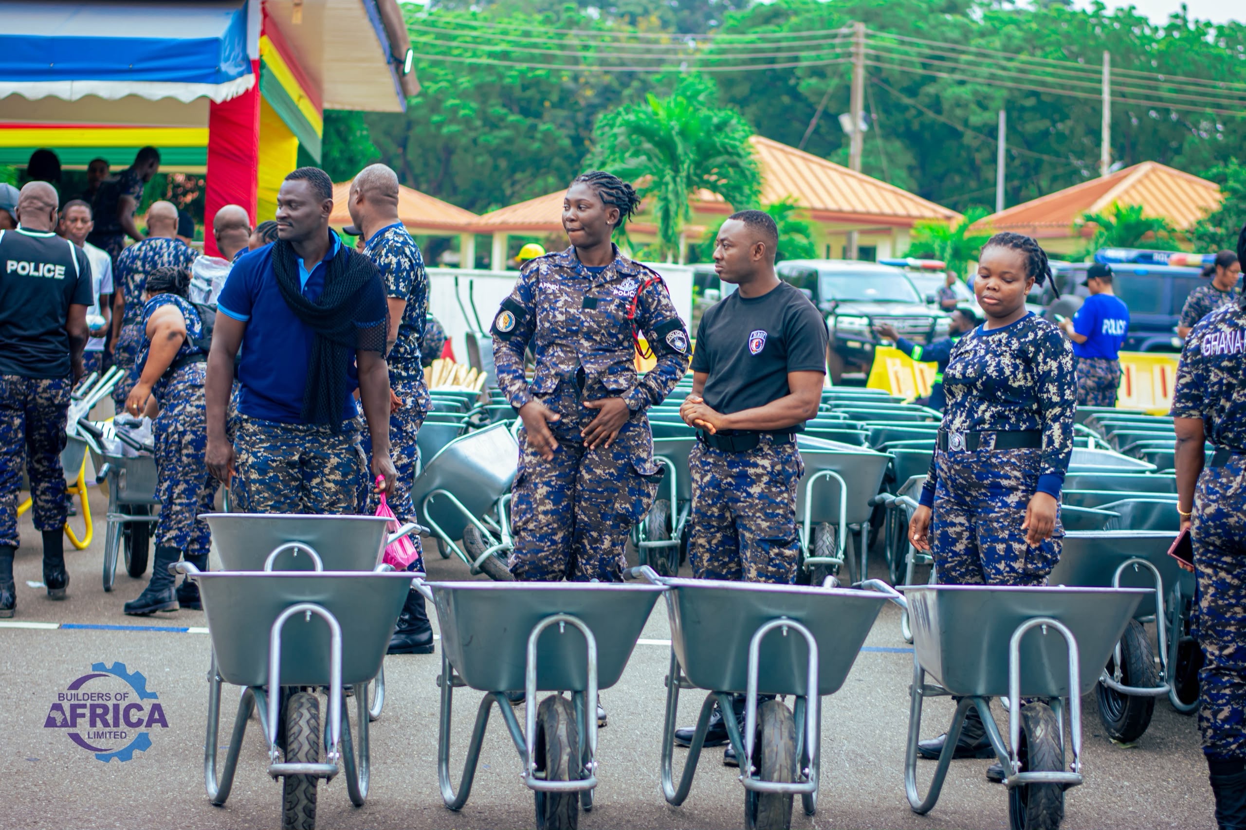 Ghana Police Service Procures 200 Locally Manufactured Wheelbarrows from Builders of Africa Limited