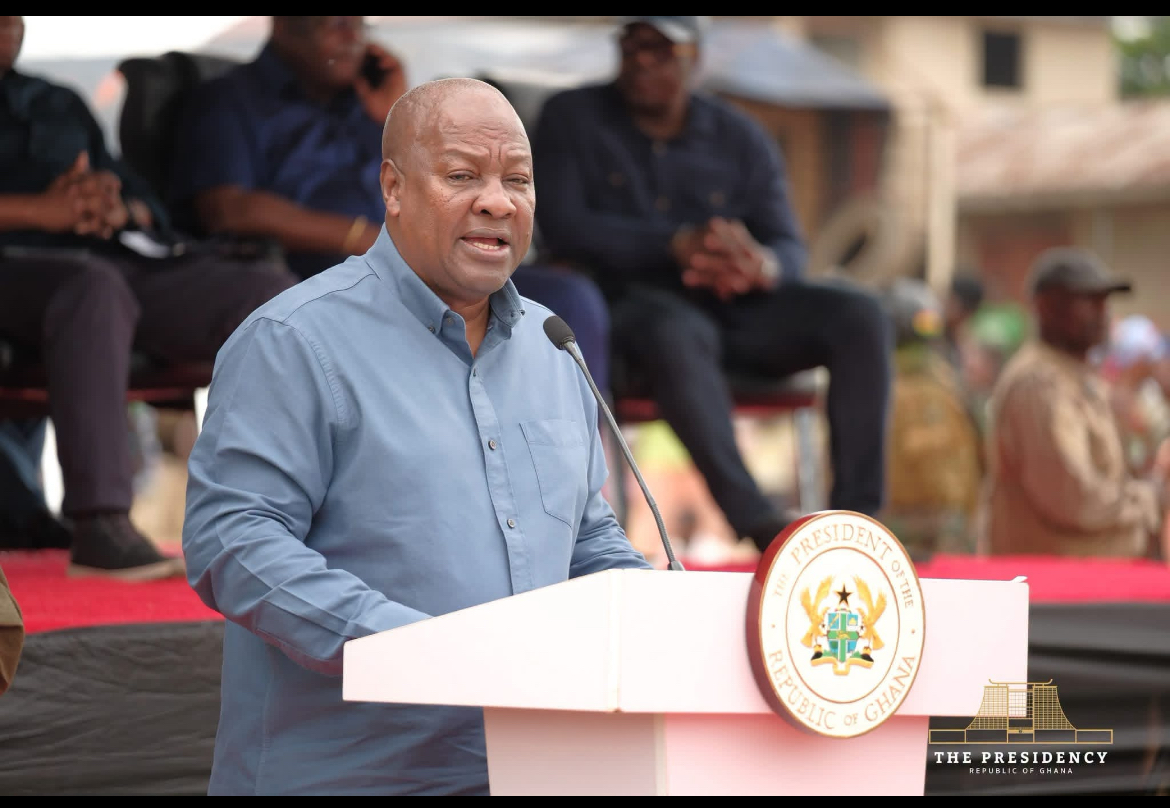 President Mahama Cuts Sod for 24-Hour Economy Model Market in Juapong