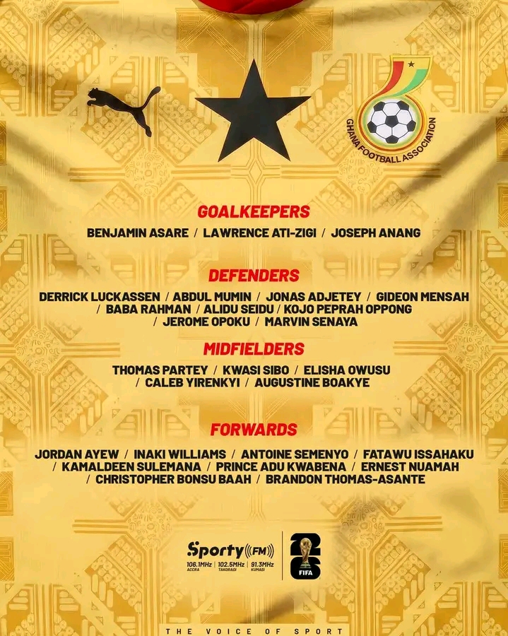Queiroz Names Final 26-Man Black Stars Squad for 2026 World Cup as Djiku Injury Forces Last-Minute Change