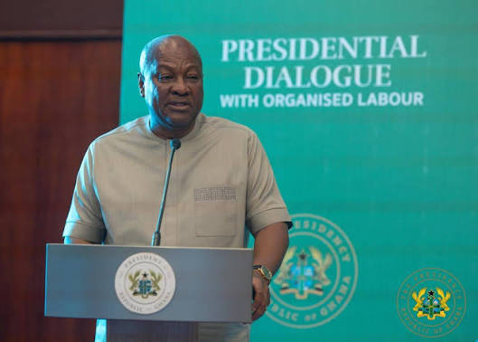 Mahama engages Organised Labour, announces major public sector pay reforms