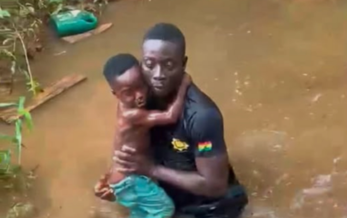 GNFS Rescues Three-Year-Old Boy from Stream in Nkawkaw