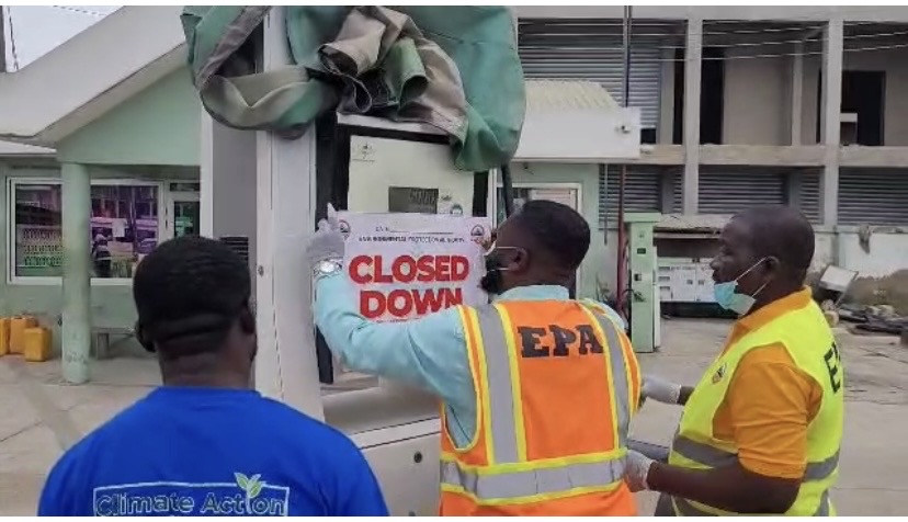 EPA Shuts Down Dukes Fuel Station at Kasoa Over Choked Drains