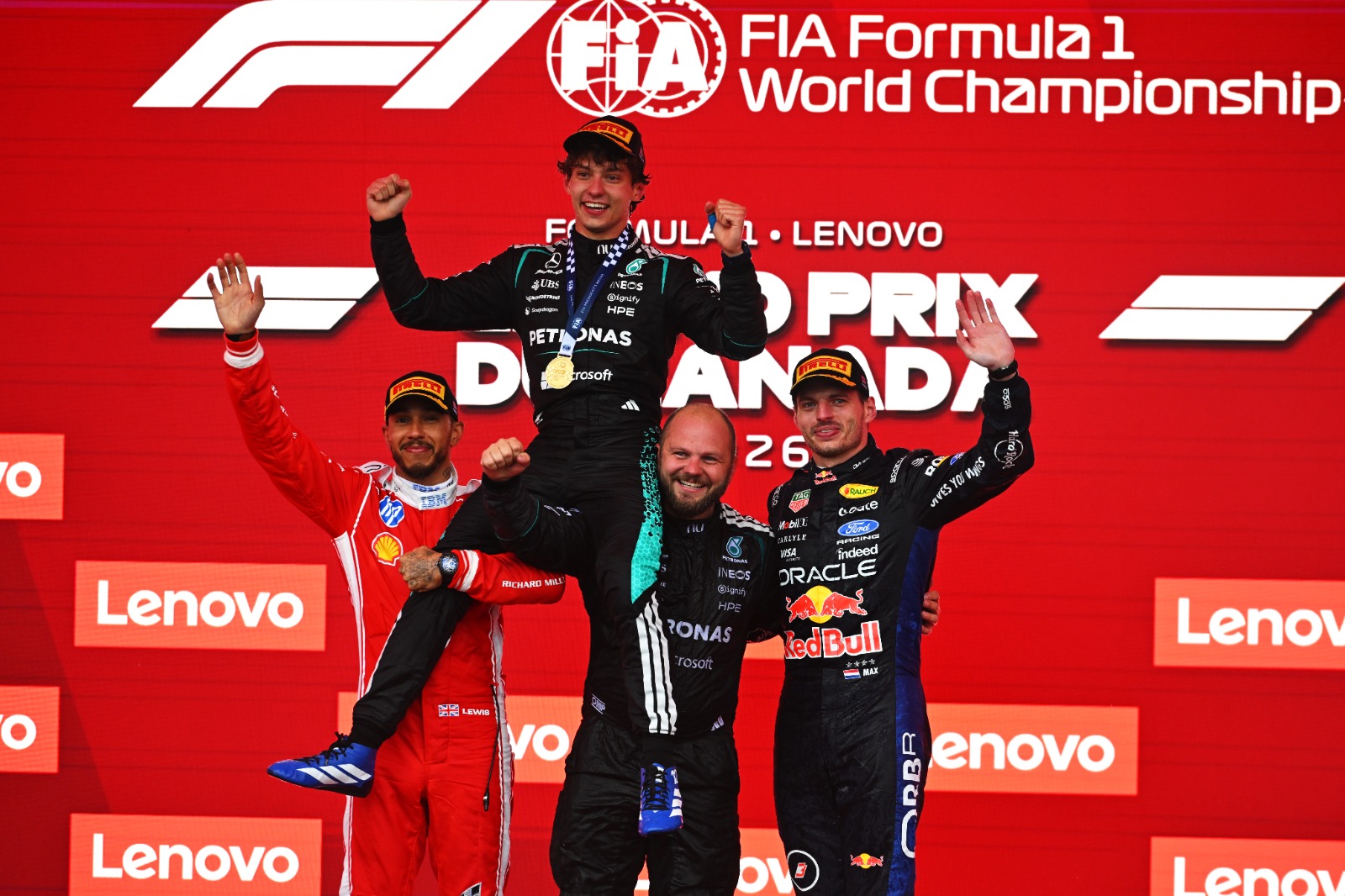 Antonelli Makes History with Fourth Straight Win as Hamilton Beats Verstappen in Canada Thriller